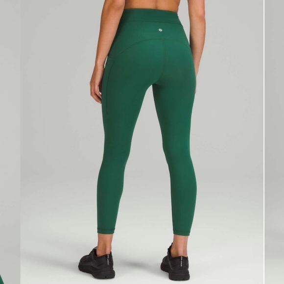 Lululemon Power Thru High Rise Tight Athletic Leggings Everglade Green 12 NWT - Picture 2 of 11